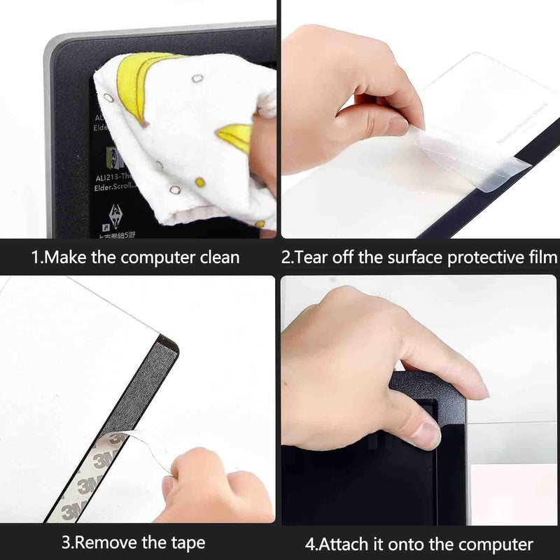 Yocoolfun 2pc 8" Laptop Notebook Memo Board Sticky Note Holder for 14"-17" Notebook PC Side Panels - Image 5